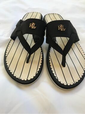 Lauren Ralph Lauren Rosalind Sandals, Black, Women's Size 7